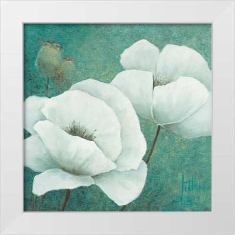 Flora II White Modern Wood Framed Art Print by Roseboom, Jettie