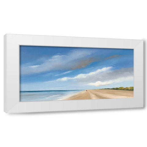 Along the Sea I White Modern Wood Framed Art Print by Paus, Hans