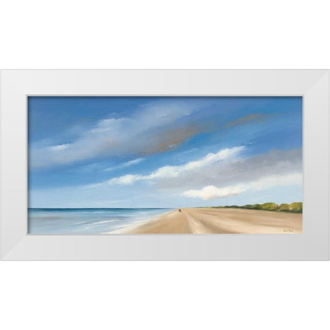 Along the Sea I White Modern Wood Framed Art Print by Paus, Hans