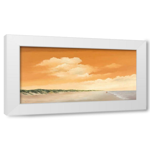 Along the Sea II White Modern Wood Framed Art Print by Paus, Hans