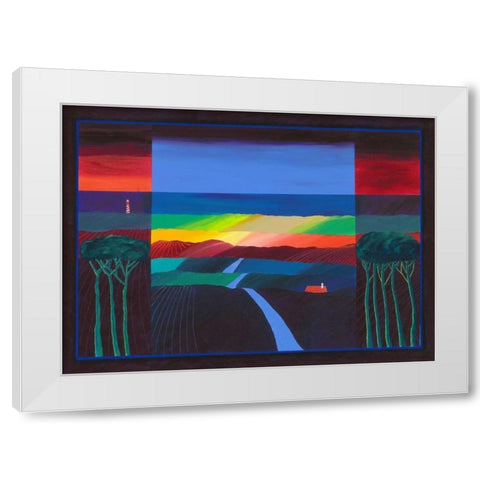 Lighthouse I White Modern Wood Framed Art Print by van Oostmalle, Cees