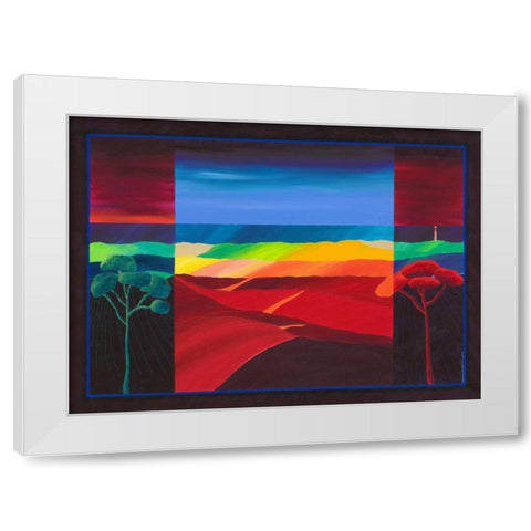 Lighthouse II White Modern Wood Framed Art Print by van Oostmalle, Cees