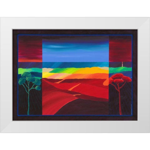 Lighthouse II White Modern Wood Framed Art Print by van Oostmalle, Cees