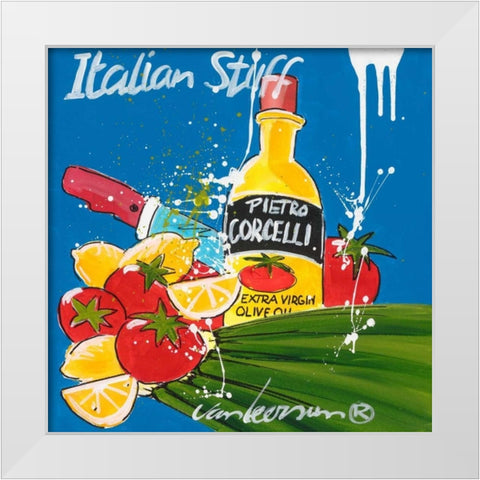 Italian stuff White Modern Wood Framed Art Print by van Leersum, El