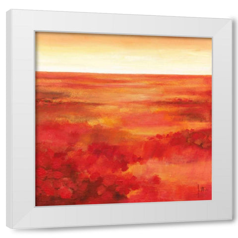 Wild Flowers I White Modern Wood Framed Art Print by Roseboom, Jettie