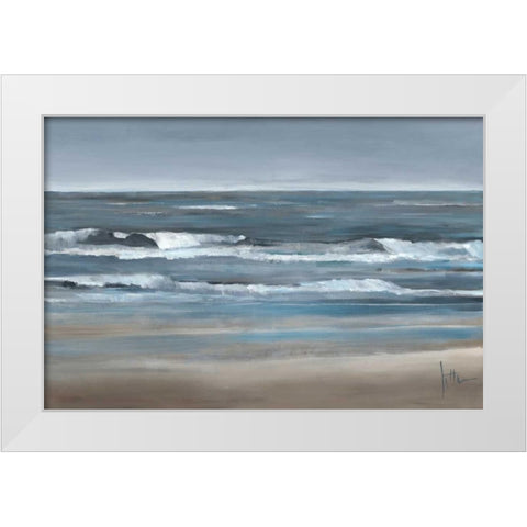 Waves II White Modern Wood Framed Art Print by Roseboom, Jettie