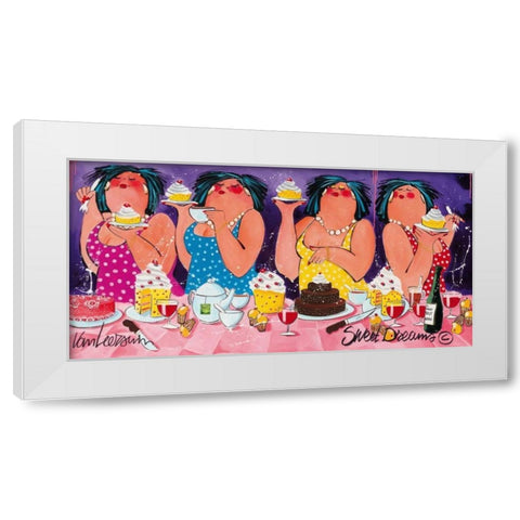 Sweet Dreams White Modern Wood Framed Art Print by van Leersum, El