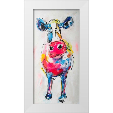 I dont know II White Modern Wood Framed Art Print by Fiore, Art