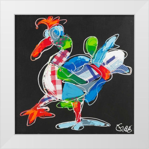 Cool animal I White Modern Wood Framed Art Print by Fiore, Art