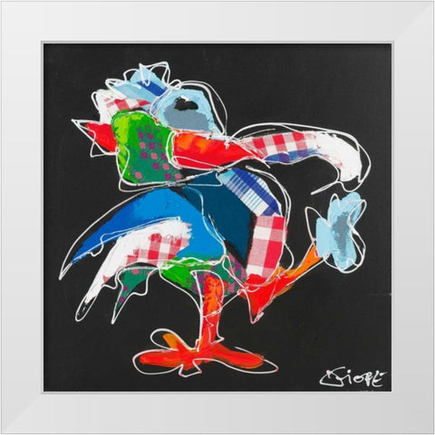 Cool animal III White Modern Wood Framed Art Print by Fiore, Art