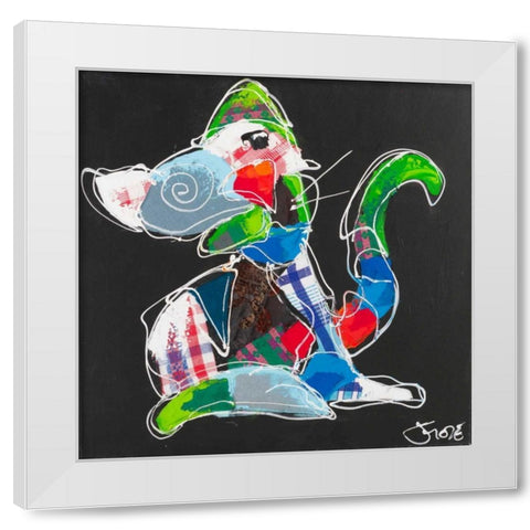 Cool animal IV White Modern Wood Framed Art Print by Fiore, Art