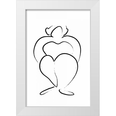 Signatura V White Modern Wood Framed Art Print by Waltz, Anne