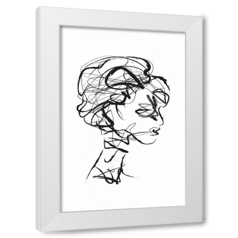 Portretta White Modern Wood Framed Art Print by Waltz, Anne