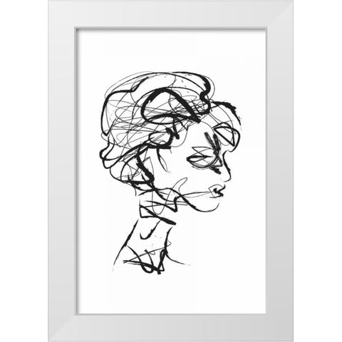 Portretta White Modern Wood Framed Art Print by Waltz, Anne