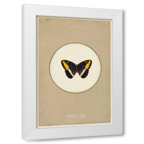 Papillion White Modern Wood Framed Art Print by Waltz, Anne