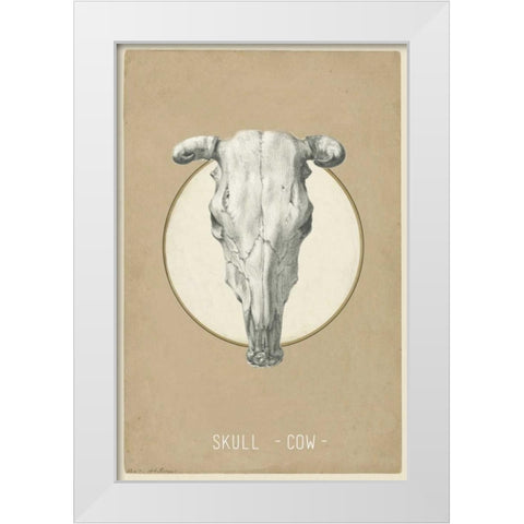 Skull White Modern Wood Framed Art Print by Waltz, Anne