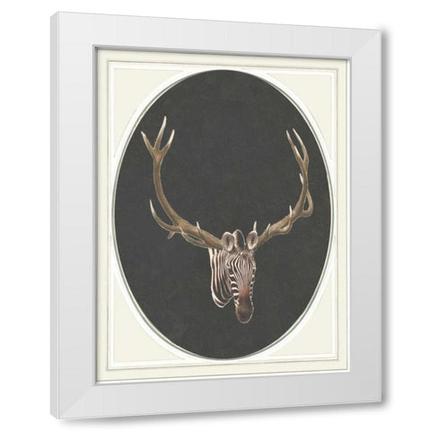 zebradeer I White Modern Wood Framed Art Print by Waltz, Anne