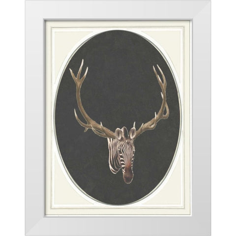 zebradeer I White Modern Wood Framed Art Print by Waltz, Anne