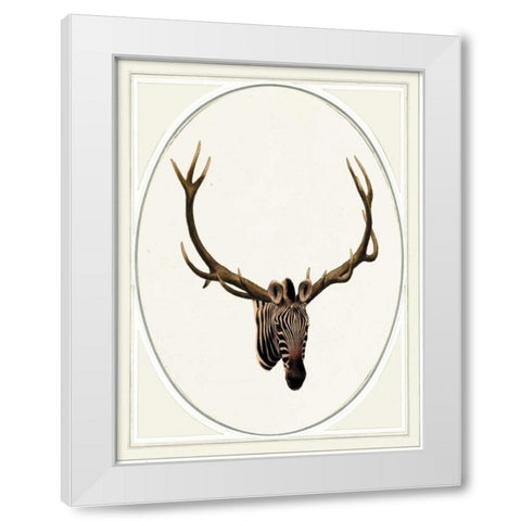 Zebradeer II White Modern Wood Framed Art Print by Waltz, Anne