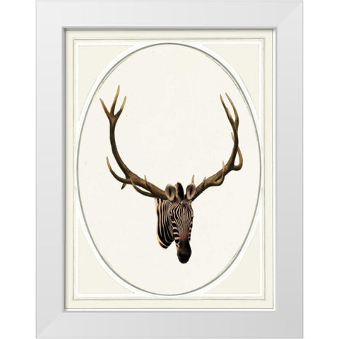 Zebradeer II White Modern Wood Framed Art Print by Waltz, Anne