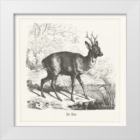 de Ree White Modern Wood Framed Art Print by Waltz, Anne