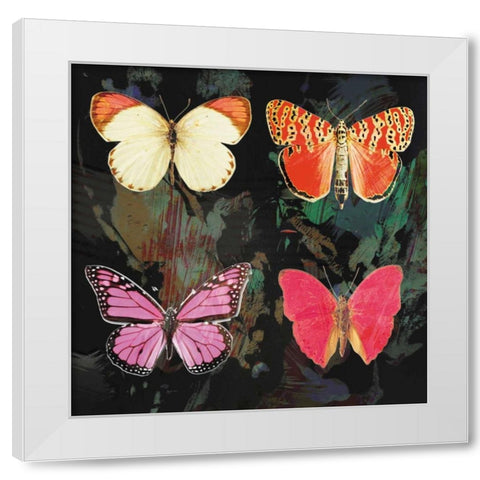 Four of us II White Modern Wood Framed Art Print by Waltz, Anne