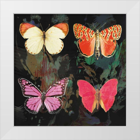 Four of us II White Modern Wood Framed Art Print by Waltz, Anne