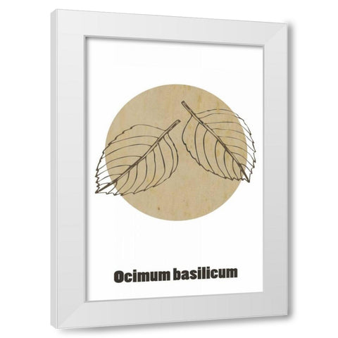 Oakleaf White Modern Wood Framed Art Print by Waltz, Anne