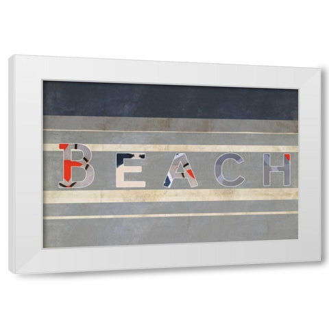 Beach I White Modern Wood Framed Art Print by Waltz, Anne
