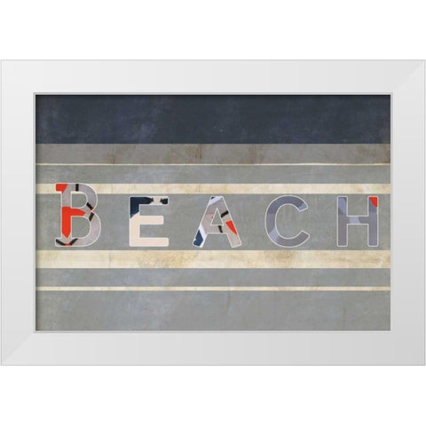 Beach I White Modern Wood Framed Art Print by Waltz, Anne