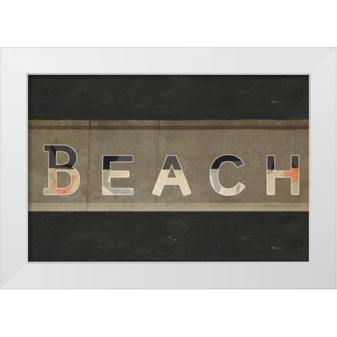 Beach II White Modern Wood Framed Art Print by Waltz, Anne