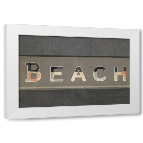 Beach III White Modern Wood Framed Art Print by Waltz, Anne