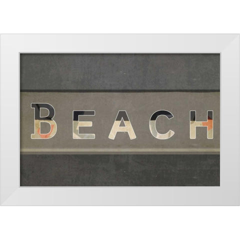 Beach III White Modern Wood Framed Art Print by Waltz, Anne
