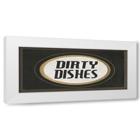 Dirty dishes I White Modern Wood Framed Art Print by Waltz, Anne