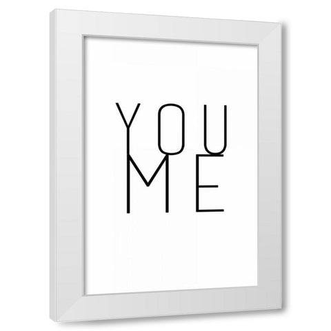 You me White Modern Wood Framed Art Print by Waltz, Anne