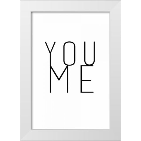You me White Modern Wood Framed Art Print by Waltz, Anne