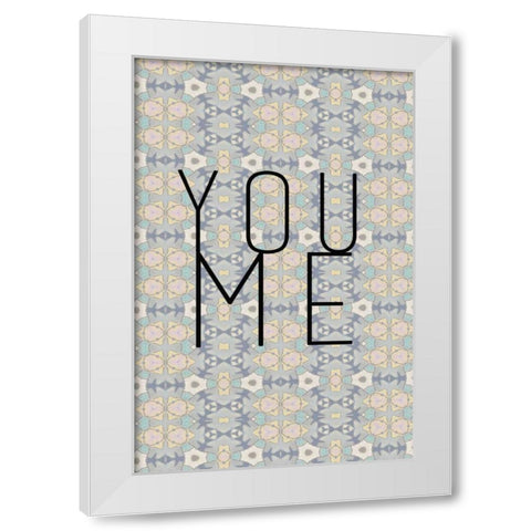 You me II White Modern Wood Framed Art Print by Waltz, Anne