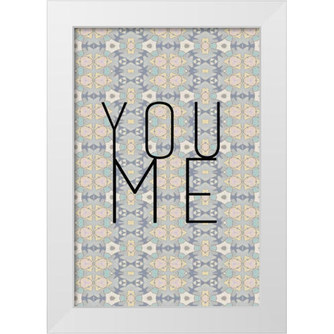 You me II White Modern Wood Framed Art Print by Waltz, Anne