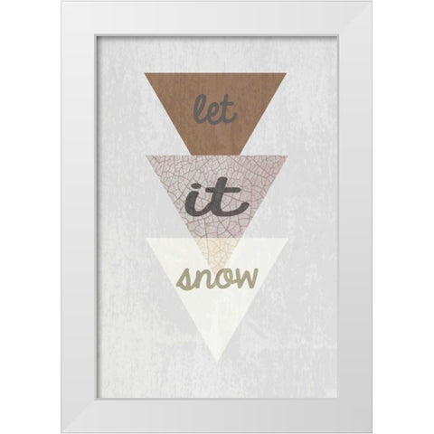 Let is snow White Modern Wood Framed Art Print by Waltz, Anne