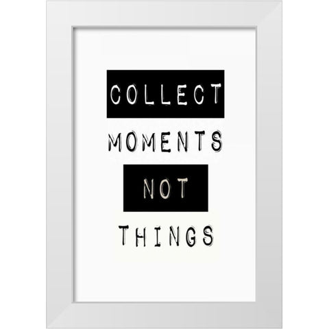 collect moments White Modern Wood Framed Art Print by Waltz, Anne