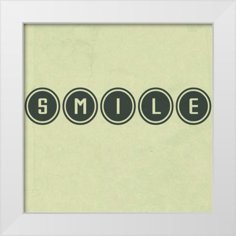 Smile .. White Modern Wood Framed Art Print by Waltz, Anne