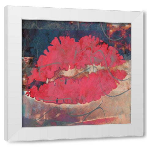 Lips  White Modern Wood Framed Art Print by Waltz, Anne