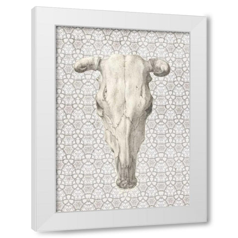 Skull wall White Modern Wood Framed Art Print by Waltz, Anne