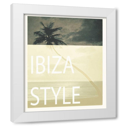 Ibiza palm style White Modern Wood Framed Art Print by Waltz, Anne