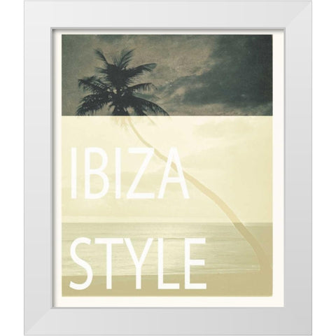 Ibiza palm style White Modern Wood Framed Art Print by Waltz, Anne