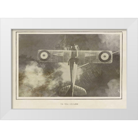 In the clouds White Modern Wood Framed Art Print by Waltz, Anne