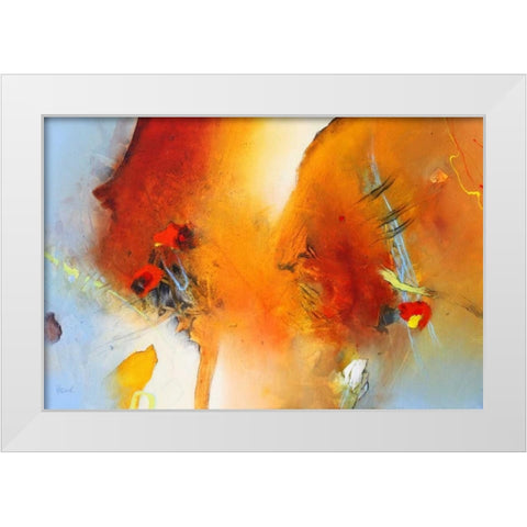 Spuren in die Zukunft White Modern Wood Framed Art Print by Hansl, Alfred