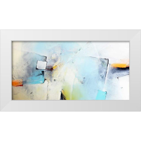 Wenn das Eis bricht White Modern Wood Framed Art Print by Hansl, Alfred