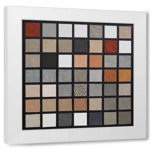 United Colors of Sand 1 White Modern Wood Framed Art Print by Hansl, Alfred