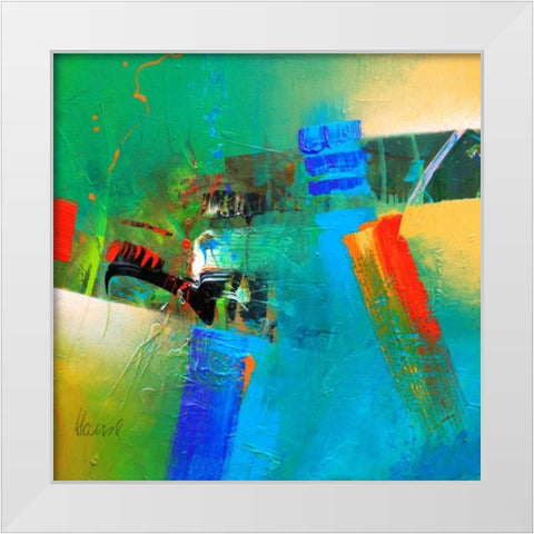 Concerto 1 White Modern Wood Framed Art Print by Hansl, Alfred